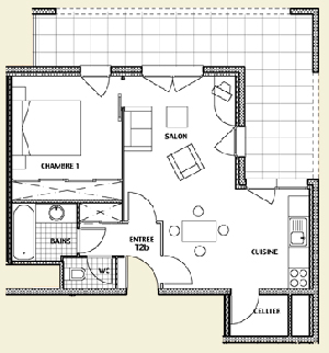 Plan résidence appartements 2 pièce proche de Genèce