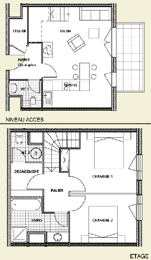  Appartements meublés 3 pièces duplex à Divonne les Bains