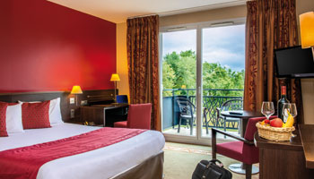chambre double hotel villa du lac - divonne les bains